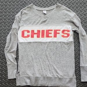 NFL Gray and Red Chiefs Women's Sweater